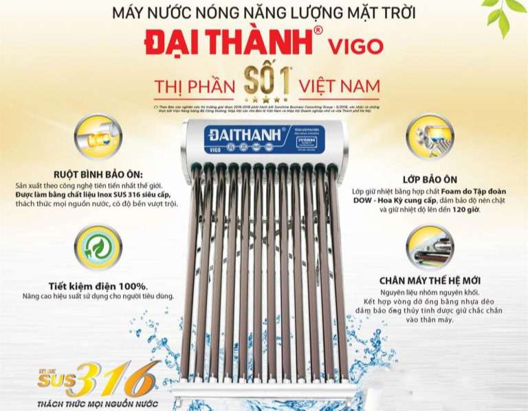Tại sao mọi người nên lựa chọn sử dụng máy năng lượng mặt trời Đại Thành?