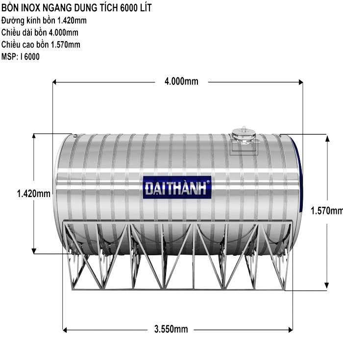 Đặc tính nổi bật của sản phẩm bồn nước inox công nghiệp Đại Thành