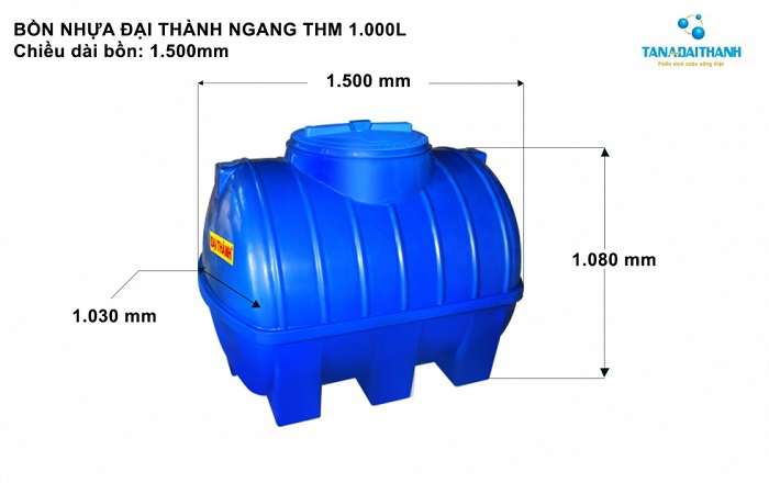 Về sản phẩm bồn nước nhựa thế hệ mới 1000L ngang