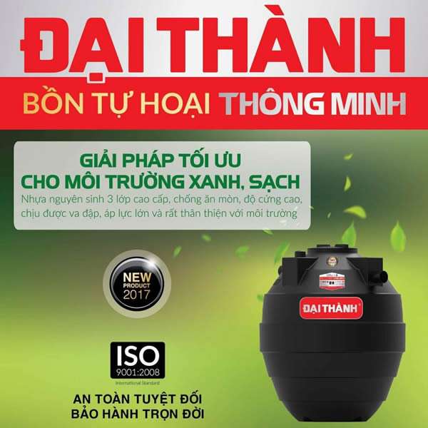 Bồn tự hoại Đại Thành thông minh thương hiệu hàng đầu hiện nay