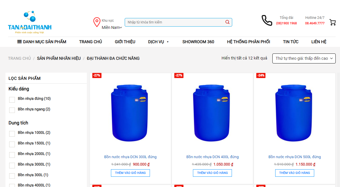 Shoptanadaithanh.vn đem tới nhiều sự lựa chọn cho khách hàng