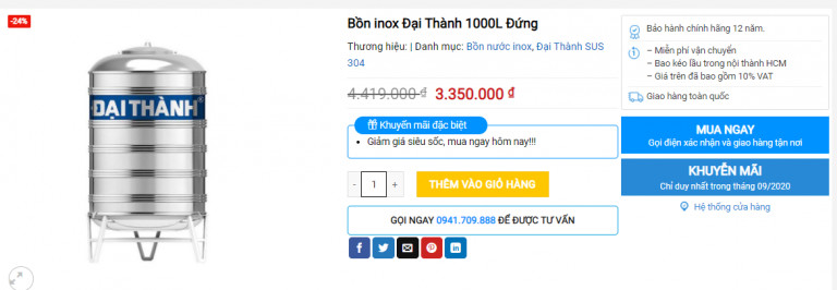 Sự hài lòng của khách hàng đến từ chế độ bảo hành lâu dài lên đến 12 năm
