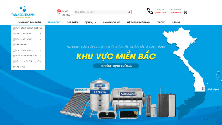 Địa chỉ mua máy nước nóng năng lượng mặt trời đại thành tại Quận 9