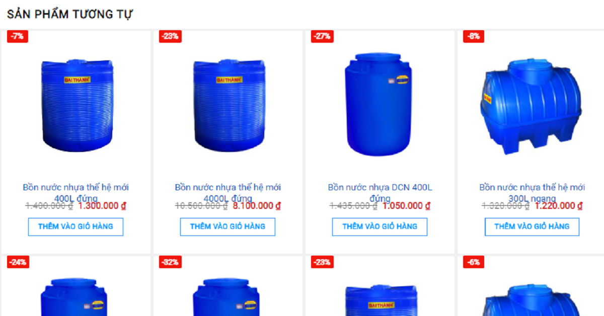 Review giá bồn nhựa tân á đại thành tại Quận Gò Vấp