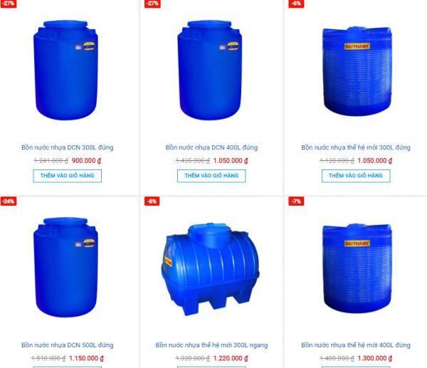 Giá bồn nhựa Tân Á Đại Thành tại quận Tân Phú là bao nhiêu?