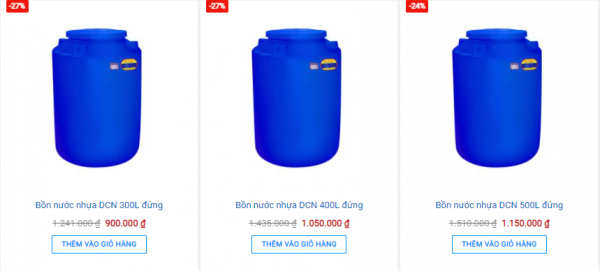Giá bồn nhựa Tân Á Đại Thành Huyện Nhà Bè hiện nay